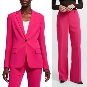 Theory Admiral Crepe Magenta Pink Wide Trouser Pants 00